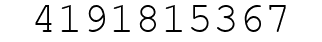 Number 4191815367.