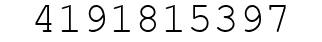 Number 4191815397.