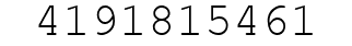 Number 4191815461.