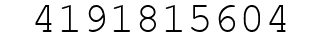 Number 4191815604.