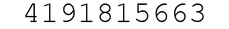 Number 4191815663.