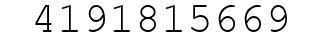 Number 4191815669.