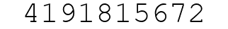 Number 4191815672.