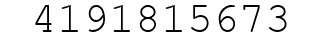 Number 4191815673.