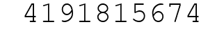 Number 4191815674.