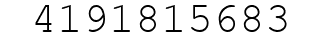 Number 4191815683.