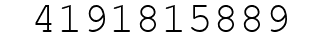 Number 4191815889.