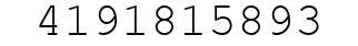 Number 4191815893.