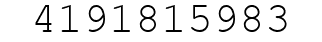 Number 4191815983.
