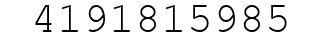 Number 4191815985.