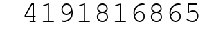 Number 4191816865.
