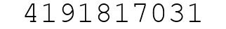 Number 4191817031.
