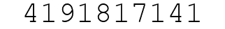 Number 4191817141.