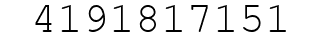 Number 4191817151.
