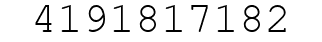 Number 4191817182.
