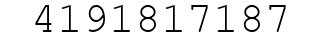 Number 4191817187.