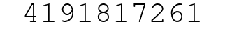 Number 4191817261.
