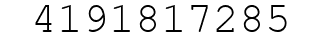 Number 4191817285.