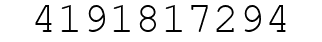 Number 4191817294.