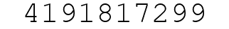 Number 4191817299.