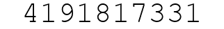 Number 4191817331.