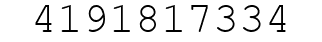 Number 4191817334.