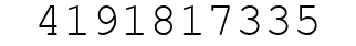 Number 4191817335.