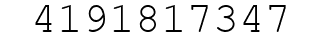 Number 4191817347.