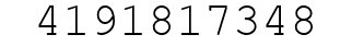 Number 4191817348.