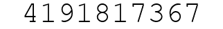 Number 4191817367.