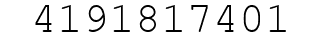 Number 4191817401.