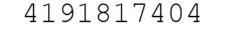 Number 4191817404.
