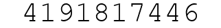 Number 4191817446.