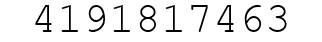 Number 4191817463.