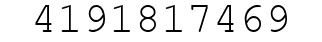 Number 4191817469.