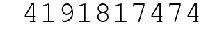 Number 4191817474.
