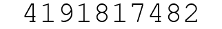 Number 4191817482.