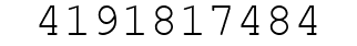 Number 4191817484.