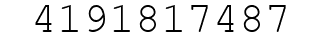Number 4191817487.