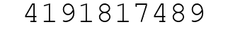 Number 4191817489.