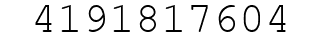 Number 4191817604.