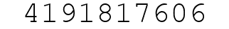 Number 4191817606.