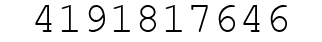 Number 4191817646.
