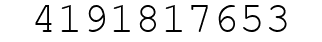Number 4191817653.