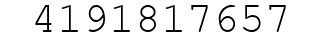 Number 4191817657.