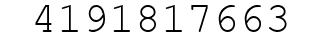 Number 4191817663.