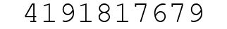 Number 4191817679.