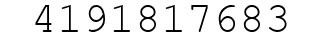 Number 4191817683.