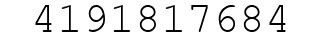 Number 4191817684.