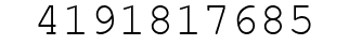 Number 4191817685.